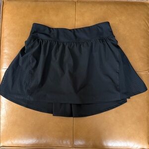 SPANX Black Athletic Skort with Perforated Side Panels